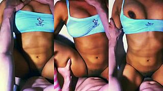 Latina friend crashes apartment turns wine night into naked bed romp