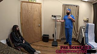 alice rose spreads shaved pussy wide for first humiliating gyno exam domination