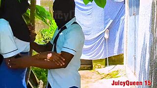 Hot juicyqueen15 bent over for intense doggy pounding outdoors!