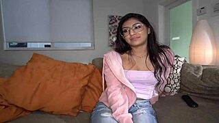 binky baez nerdy braces teen deepthroats then rides monster cock doggy