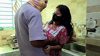 desi anita bhabhi gets hardcore kitchen pounding by boss daddy roleplay