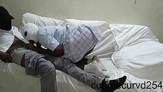 university prof fucks curvy ebony student in uniform skirt to squirting orgasms 😍💦