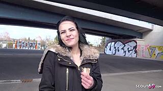 I scouted 18yo Marie from Berlin n fucked her street for cash