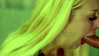 her nervous first time choking on monster cock outdoors