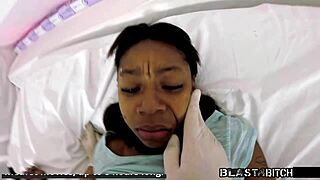 minnie rose helpless as doctor unloads thick cum on her face