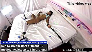 minnie rose helpless as doctor unloads thick cum on her face
