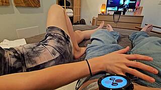 Busty roommate red eviee lactates milk on my cock during cowgirl ride