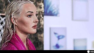 lesbian time stop fetish where horny brunette freezes and dildo fucks slutty blonde maid relentlessly