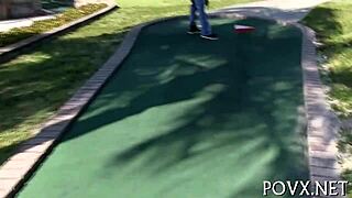 Girlfriend eagerly rides cock while sucking shaved pussy juices