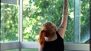 fishnet hottie moans under brutal doggy pounding frenzy