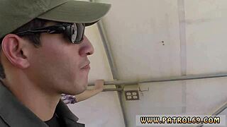 slim tattooed model cop deepthroats in tight uniform