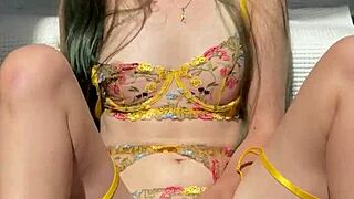 petite russian teen slips hand into damp underwear for secret play