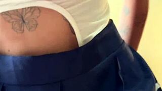 check out this big titty goth college slut riding cock like a total whore in homemade vid