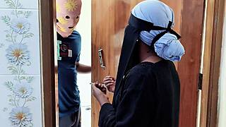 shop owner rams big ass hijab salesgirl in bathroom!