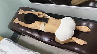 sexy japanese teen girlfriend rides big cock during intense workout photoshoot