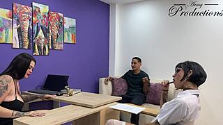 Hey students, your principal wants in on this office threesome fuckfest now!