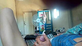 Friend jerks and sucks cock intensely till massive cum eruption