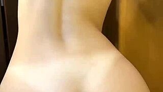 Big Ass College Girl Dripping Wet Steps Out Of Steamy Shower Spreading Curvy Body