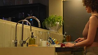 my ex shows up for tea but ends up pumping my tight pussy full of cum accidentally 😩💦 4k