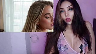 blonde stepsis anal orgasm while i masturbate to her huge tits