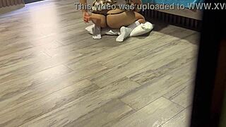 Horny latina big ass student rides padrastro's cock in intense anal quickie