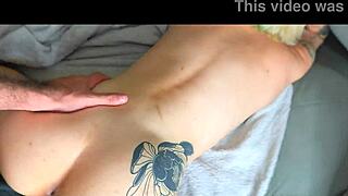 shoving it deep in her tight pussy and asshole branquinha takes monster cock anal!