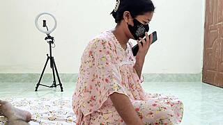 desi girlfriend sneaks first bedroom fuck while parents away panties off pussy pounded hard