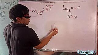 teacher's logarithmic algebra turns into accidental creampie?