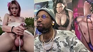 beautiful freckled transgender teen cums hard accidental hard-on cute hairy trans girl league legends cum dump