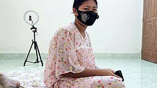 desi girlfriend sneaks first bedroom fuck while parents away panties off pussy pounded hard