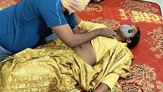 desi bhabhi in saree gets romantic kitchen sex from horny husband pounding her wet