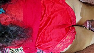 RED DRESSED DESI STEPSIS BEGS BAREBACK CUM INSIDE??