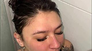 kaylee frost gulps piss while getting fucked hard