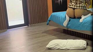 Horny latina big ass student rides padrastro's cock in intense anal quickie