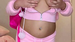 Tiny Bimbo Babysitter Spots Janitor's Huge Black Cock Stroke in Closet!