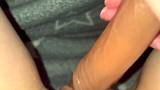 skinny college babe jerks off under bed covers seductively