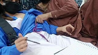 damn this pakistani college girl's tight pussy gets stretched wide by her old teacher's massive pounding