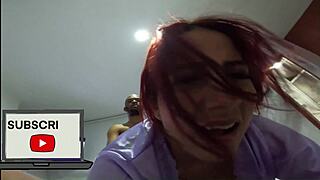 Sweat-drenched Latina wife takes backshots doggystyle moaning get slapped bitch!