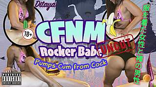 cfnm rock stepmom grabs that cock and pumps out hot cum.