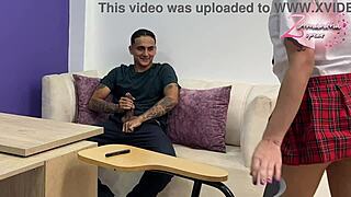 chubby latina student bends over for deep cock pounding and creampie