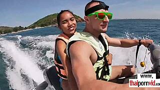 yo, check out my thai teen girlfriend slurping my massive cock outdoors with her tattooed friend watching