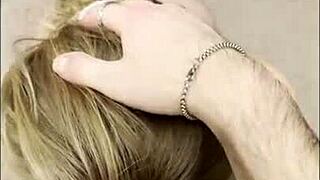 cute glasses-wearing college roommate gags on cock then takes creamy doggystyle backshots