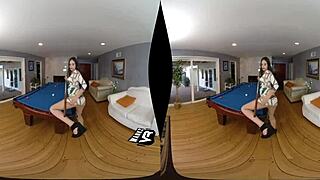 WOW Violet Starr Gets Snookered in Wankzvr Virtual Reality Sex POV Close-Up!