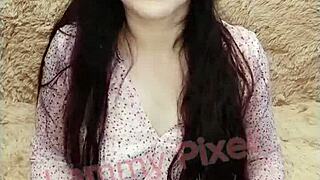 Horny Brunette Lammy Pixel's Curvy Slave Body Needs Cum in Stockings