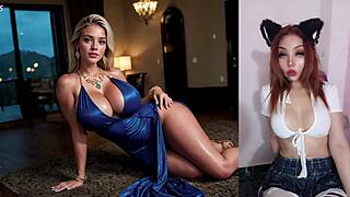 elegante tetona princesa fucks sirviente big ass blonde creampie lingerie pussy