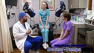 Overwhelmed By First Gyno Exam Luci Starrs Pussy Spread Wide Under Dr Tampa