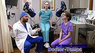 Overwhelmed By First Gyno Exam Luci Starrs Pussy Spread Wide Under Dr Tampa