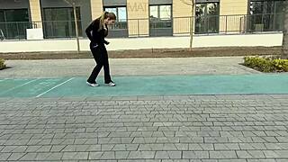 😩 poor lil student thought it was just a gift but now she's riding huge cock for creampie