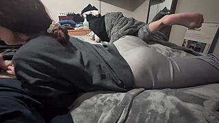 Petite redhead wife shakes ass begging for your hot cumshot load