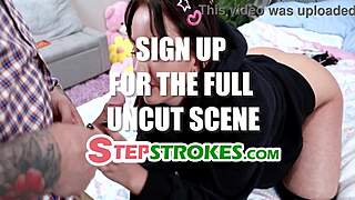 veggie test fails as stepdad stretches tight teen pussy then fucks her hard